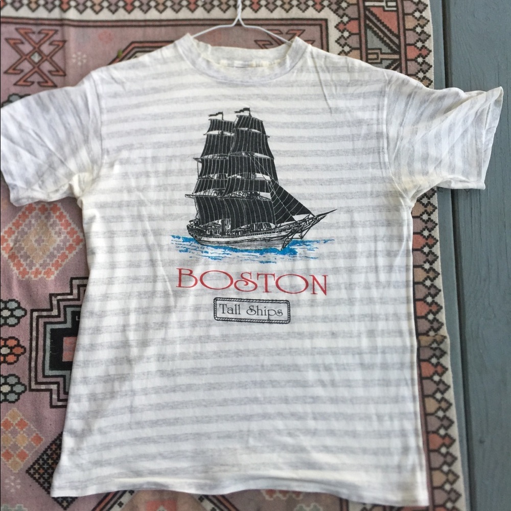 Vintage Boston Tall ships shirt 90s single stitch